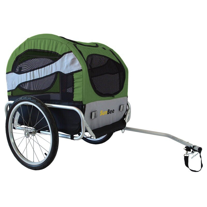 Cykelvagn SunBee Tassen, för husdjur V2 - Grön/Svart