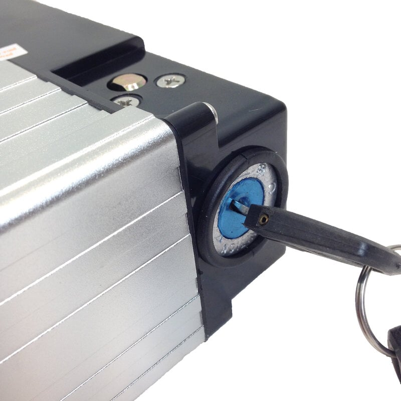 Litiumbatteri 36V 10Ah utan baklampa - 12 mm laddningsingång