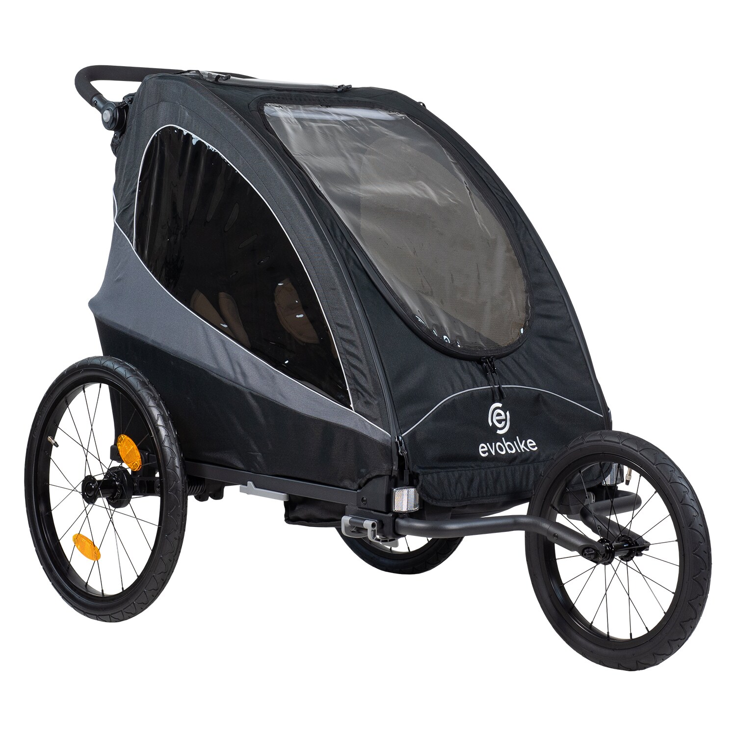 Fyndex Cykelvagn Evobike Yxlan Duo Svart Gr EvoBike
