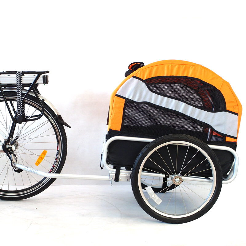 Cykelvagn SunBee Tassen, för husdjur V2 - Orange/Grå