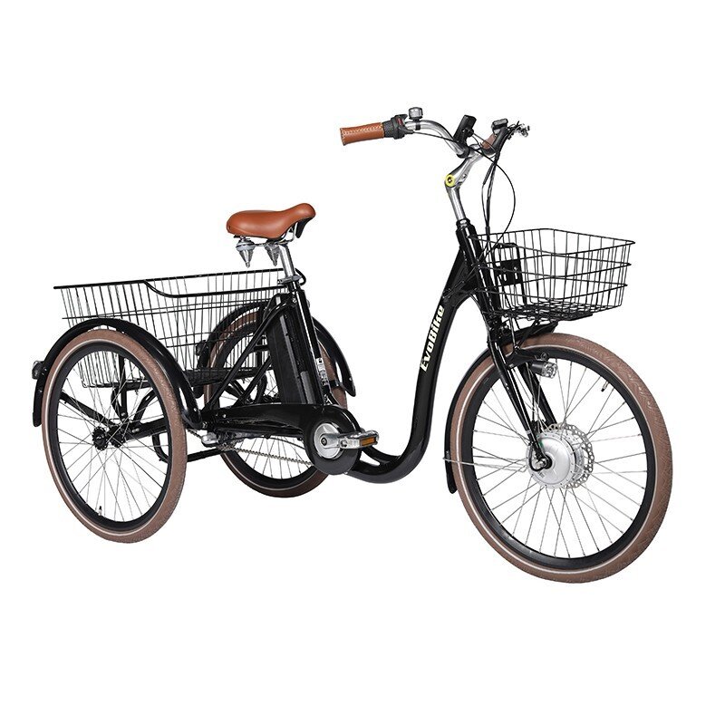 FYNDEX - Elcykel Trehjulig Elcykel Evobike Elegant 24  tum 250W 2022 432 Wh - Svart