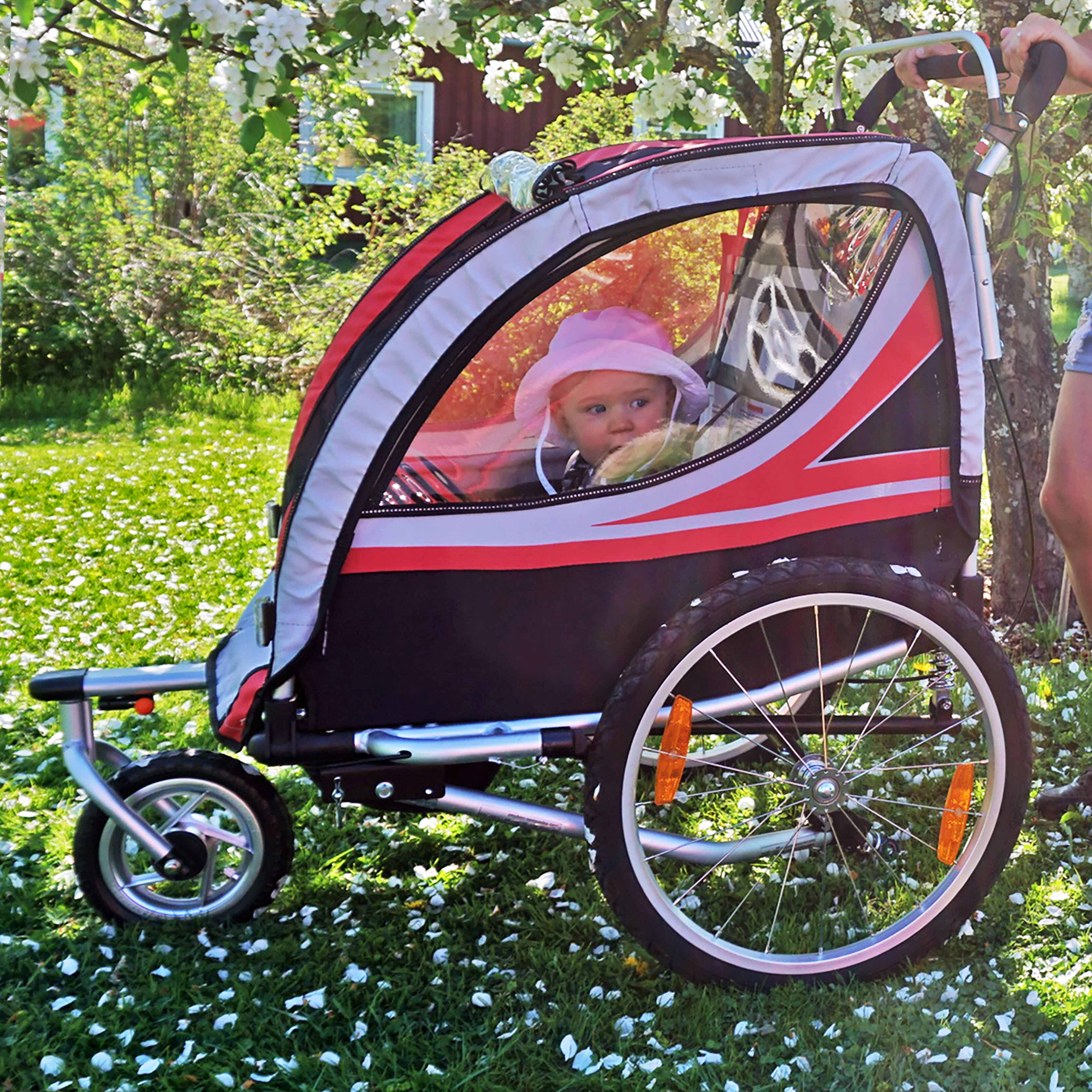 Cykelvagn SunBee Promenad PLUS m. barnvagnskit